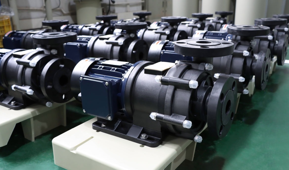 Where are PVDF magnetic pumps used?
